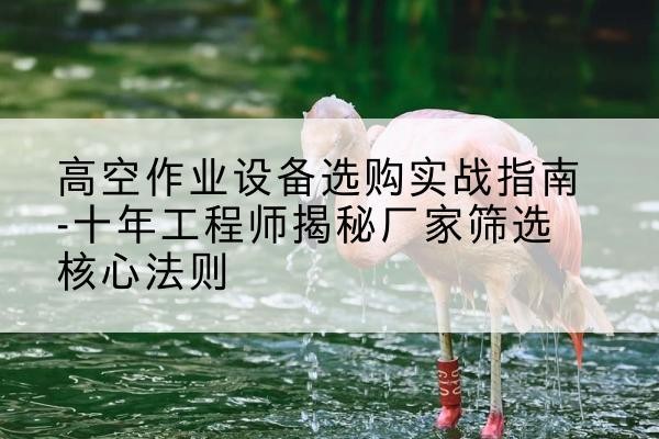 湟源剪叉式升降机厂家-高空作业设备选购实战指南-十年工程师揭秘厂家筛选核心法则