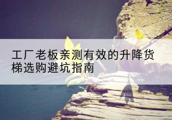 湟源升降货梯怎么选-工厂老板亲测有效的升降货梯选购避坑指南